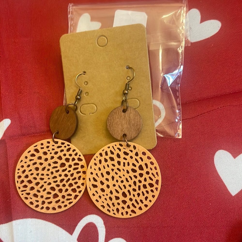 Tan earrings NWT